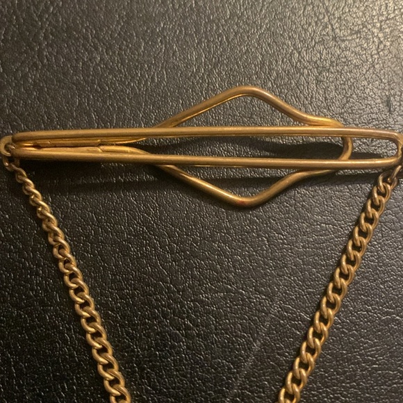 Vintage Tie Clip Sun Naval design Tee Bar Anchor Wings - Picture 2 of 5